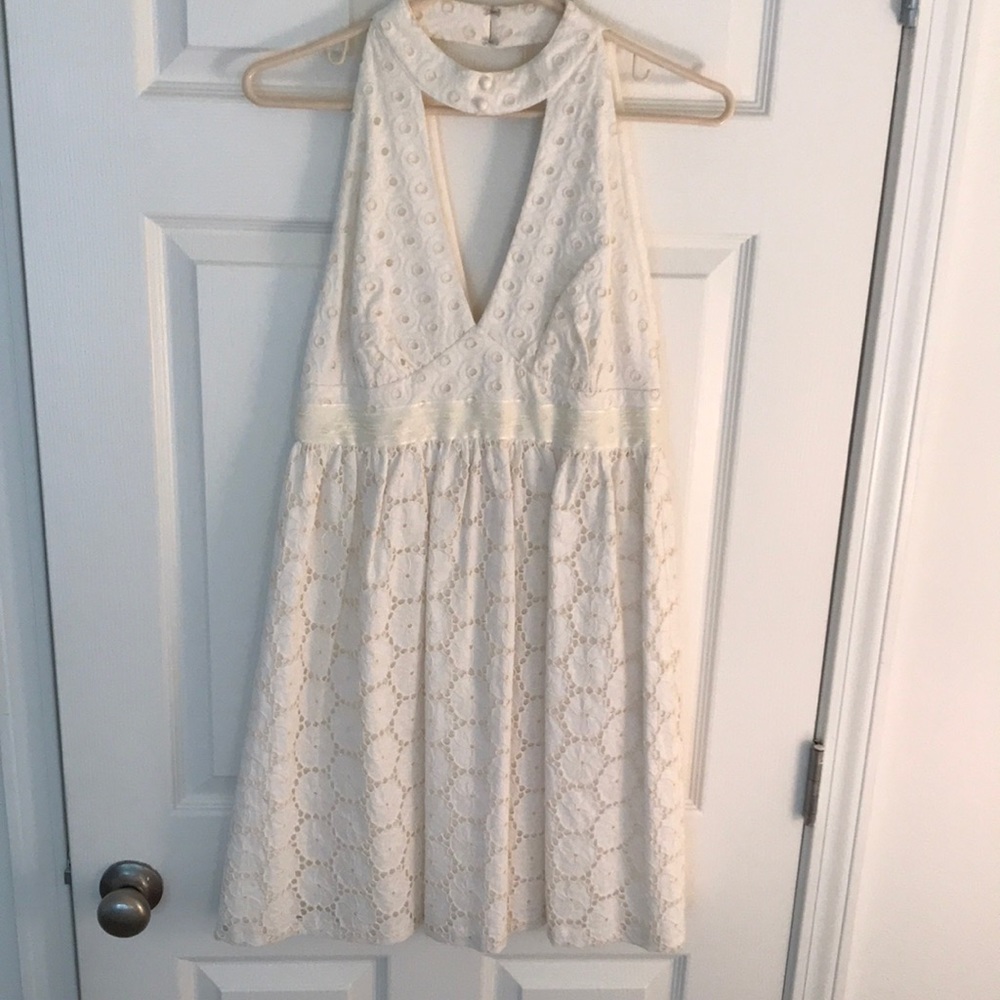 Anna Sui for Anthropologie eyelet lace party dress